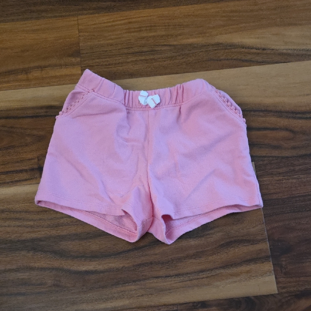 Jumping Beans Pink Shorts with Bow Detail Pockets Pom Pom Accent